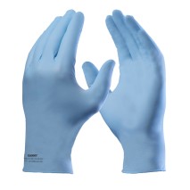 Luva nitrílica descartável Sensiflex Premium Azul, luvas de nitrila descartável