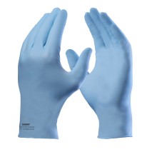 Luva nitrílica descartável Sensiflex Premium Azul, luvas de nitrila descartável