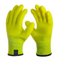 ECO-ASPEN - Safety glove made of nylon with full fluorescent PVC (HPT) coating