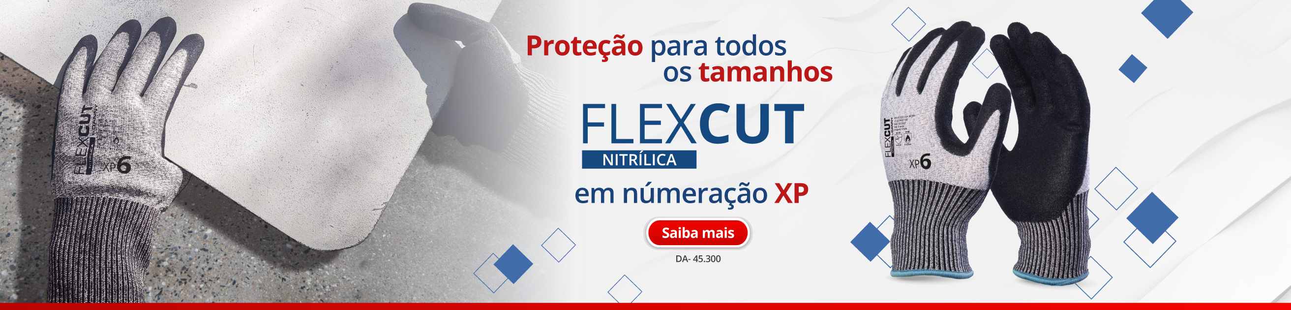 uma luva cinza com palma na cor preta para trabalhos com risco mecânico