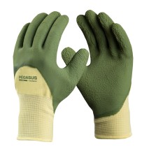 PÉGASUS PRO: Luva de segurança tricotada em nylon com banho ¾ em látex corrugado